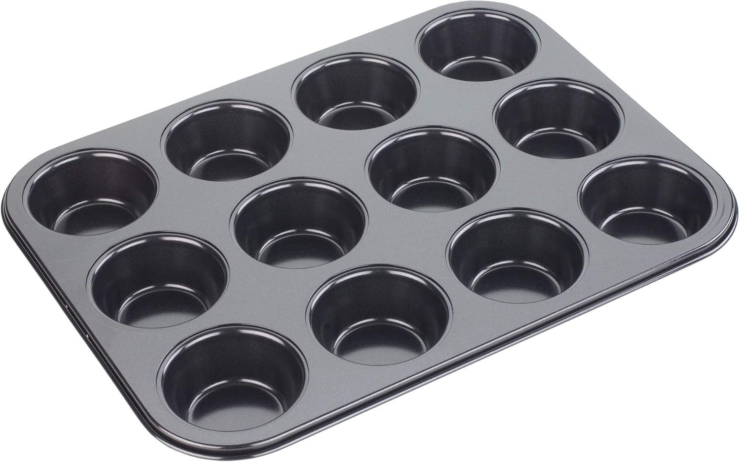 Tala Performance Muffin-Blech, 6 Löcher, Jumbo-Größe, Karbonstahl Von Professioneller Stärke, Mit Antihaftender Eclipse-Beschichtung, Schwarz Matrite si tavi pentru copt Naty Shop 12 Muffinbecher