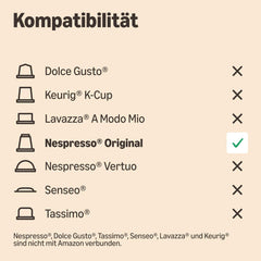 par Amazon Lungo Kaffee-Kunststoffkapseln, compatible Nespresso, 20 Stück, Packung mit 1 – Rainforest Alliance certifié