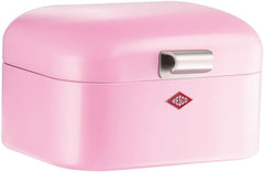 Wesco Mini Grandy Boîte à Pain Rose, Tôle d'Acier Enduit de Poudre, Trous d'Aération et Poignée Robuste Boîtes de Conservation des Aliments Naty Shop Rose