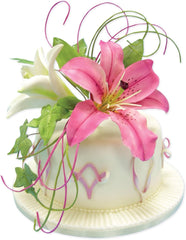 LY1002 Découpeur de gaufrage Lys nervuré, grand format, plastique, blanc, 3 x 3 x 4 cm