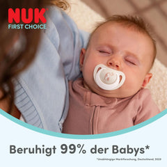 Sucettes NUK First Choice Night pour bébés | 6-18 mois | Sucettes orthodontiques qui brillent dans le noir | Apaise 99% des bébés** | Hippopotame/Koala | Paquet de 2