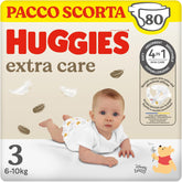 Couches Huggies Extra Care, taille 3 (6-10 kg), 2 paquets de 40 couches