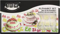 106M001 Jem Moules à Biscuits Alphabet pour Décoration de Gâteaux et Gâteaux au Sucre, Assortiment de Plastique, Ivoire, 2 x 2 x 2 cm, Lot de 64