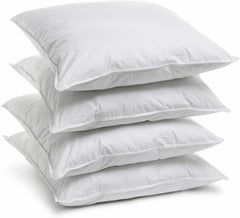 Bleu Câlin Home Collection Lot de 4 oreillers Cliniguard Anti-Acariens Blanc 60X60 Cm Oreillers standards Naty Shop Lot de 4 housses d'oreiller