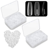 200 buc vârfuri transparente de unghii de schimb: Vârfuri de unghii acrilice pentru exersarea mâinii pentru designul unghiilor