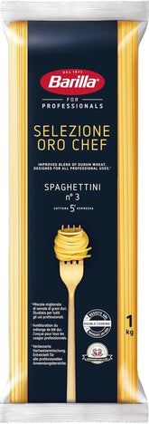 Barilla Selezione Oro Chef Spaghettini n. 3, paquet de 12 (12 x 1kg)