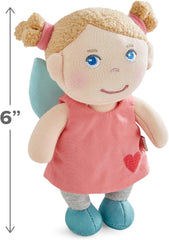 HABA Guardian Angel Lore - Poupée textile moelleuse (15 cm), cadeau de bienvenue parfait pour les bébés et les jeunes enfants - Lavable à 30 °C - 2011870001