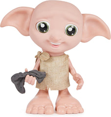 Spin Master 6067280 Wizarding World Harry Potter Poupée-chaussette interactive magique Dobby Elf, plus de 30 sons et phrases, 21,6 cm, jouet pour enfants, noir