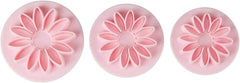 Zenker coupe-fleurs pour fondant 5,5/6/7 cm, rose, plastique, 3 pièces