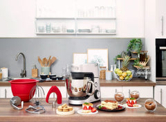 Robot culinaire Krups KA631D Master Perfect Gourmet | 1100 watts | 8 vitesses | Bol en acier inoxydable de 4,6 litres | 5 accessoires : set de pâtisserie, bol flexible, unité de hachage | inox brossé Mère et Enfant Naty Shop