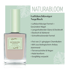 Vernis à ongles beige à séchage rapide (Moon Dust) - vernis à ongles naturel avec formule végétalienne - respirant, durable et durable, 14 ml