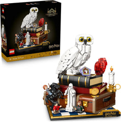 LEGO Harry Potter Stein der Weisen - Sammlredition - DIY Deko - Modellbau mit Miniatur Filmszenen - Hedwig Eulenfigur, 3 Minifiguren - Geschenk zum Vatertag - 76466