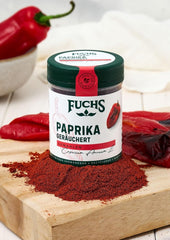 Fuchs Gewürze - Paprika geräuchert gemahlen - rauchiger Gesmack für BBQ, Gulasch ou Tofu - Ingrédients naturels - 60 g dans une dose variable, recyclable