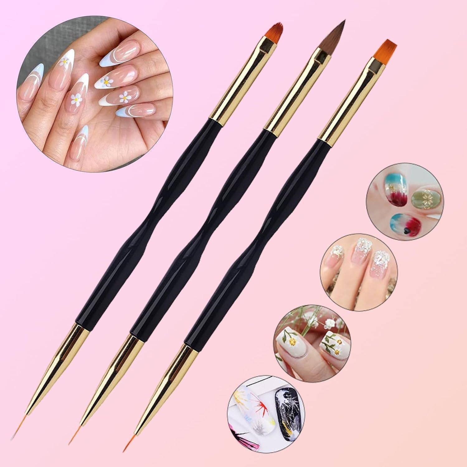 31 StĂŒck Professionelle Nagel Pinsel Set, Dual-Ended Nagelpinsel,Pinsel FĂŒr GelnĂ€gel,Acryl Nail Art Pen,Nail Art Dotting Tools,Nail Brush FĂŒr DIY Nagelkunst Salon Design