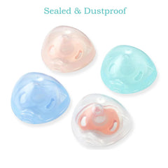 PandaEar Suporturi/Cutii pentru Suzetă, Pachet de 4 | Cutie de Depozitare a Suzetei | Suport/Geantă Universală pentru Suzetă, pentru Transport | Fără BPA