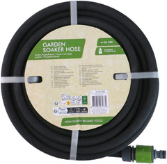 Kinzo Tuyau d'arrosage 15M Ø14mm - Tuyau d'arrosage à 3 Coupleurs - Tuyau d'arrosage à économie d'eau pour systèmes de pulvérisation - Tuyau Noir