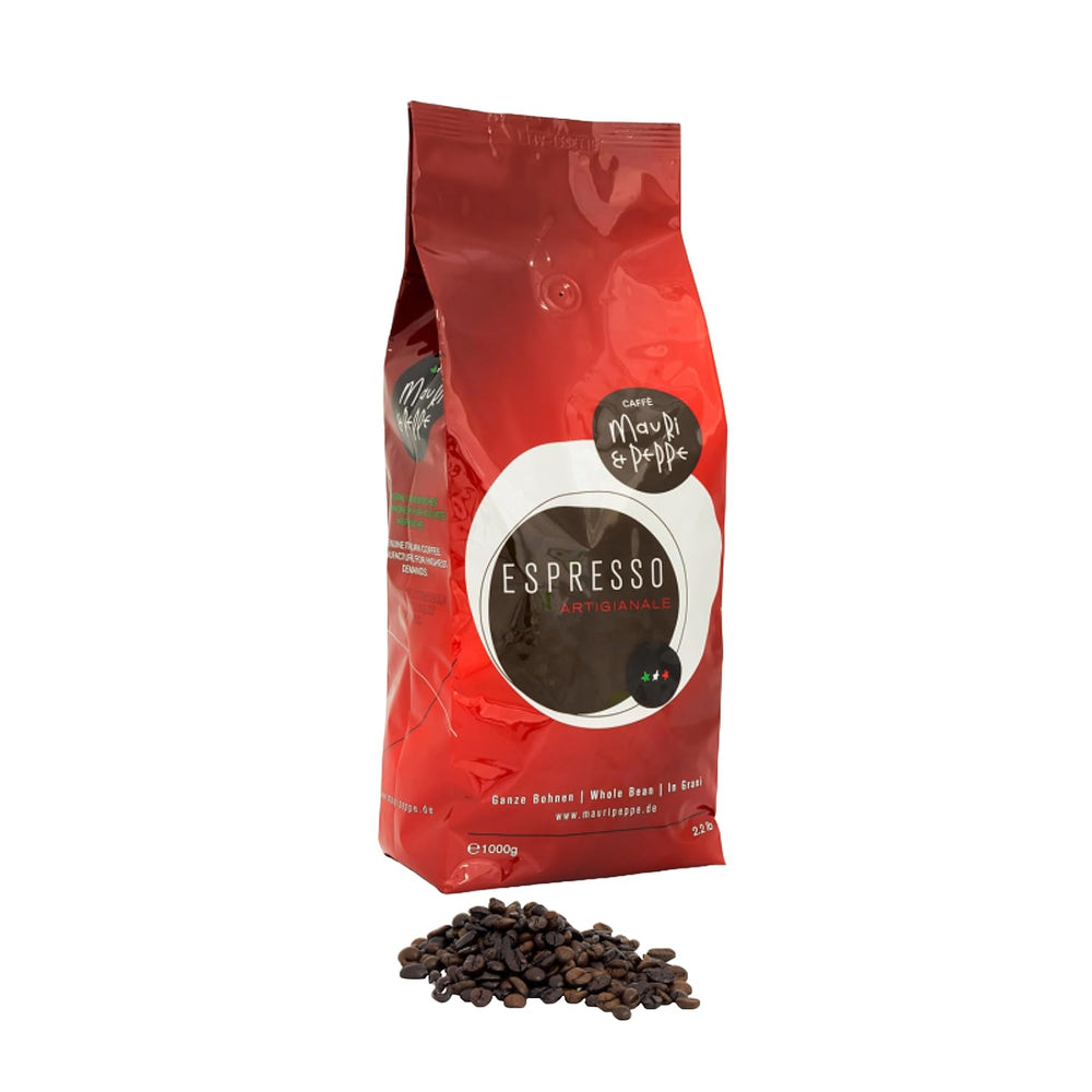 Espresso 1000g de grains de café entiers - Un métier de torréfaction italien original pour les plus hautes exigences ! Café, Cappuccino, Expresso, Latte Macchiato