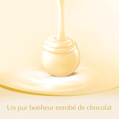 Bile de ciocolată albă LINDOR, 1 kg și LINDOR | pungă resigilabilă de 1 kg | aprox. 80 de bile de ciocolată cu lapte și mentă cu umplutură | Pachet vrac, cadou pralină, cadou ciocolată