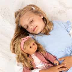 Bayer Design 94634AT Charlene poupée interactive avec cheveux, lacht, mit Küsschengeräusch, Funktionspupe, weicher Körper, Schlafaugen, Zubehör, 46 cm, Rosa