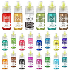 Colorant alimentaire en gel, contenants de 6 ml et 10 ml Naty Shop 6 ml (lot de 22 pièces)