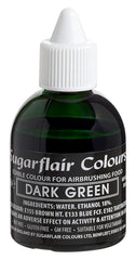 Colorant alimentaire vert foncé Sugarflair - Colorant alimentaire liquide comestible, colorant aérographe pour gâteaux, muffins, glaçages et décorations de gâteaux - 60 ml