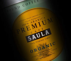 Café en grains premium Saula, pack de 2 boîtes x 500g. 100% Arabica biologique