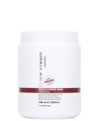 Mască restructurantă Keratin Ice Cream. Mască de păr restructurantă, 500 ml Masca de par Naty Shop 1 litru (1 pachet)