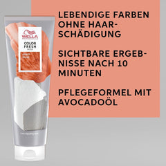 Wella Professionals Color Fresh Mask Peach Blush - tratament de păr pentru revitalizarea și schimbarea culorii părului - nuanță hrănitoare cu ulei de avocado - pentru păr blond și iluminat - 150 ml Masca de par Naty Shop