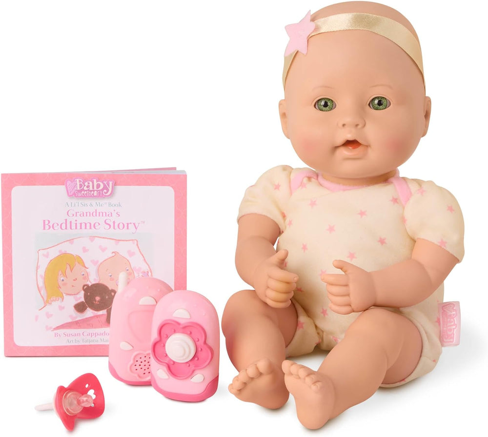 Poupée Baby Sweetheart - Heure du coucher - 31 cm - Corps doux - Accessoire tétine - Jeu de simulation - Jouet à partir de 3 ans