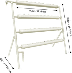 Système hydroponique, kit de culture hydroponique en tour, support de jardinière à 4 niveaux avec 36 trous de plantation, systèmes de culture de plantes sans sol pour jardin, bureau et autres espaces intérieurs et extérieurs