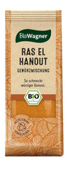 BioWagner - Bio Ras el Hanout, Gewürzmischung für orientalische and arabische Gerichte, idéal pour le couscous, tajine ou houmous, naturbelassene Bio-Zutaten, emballage recyclable, 50 g