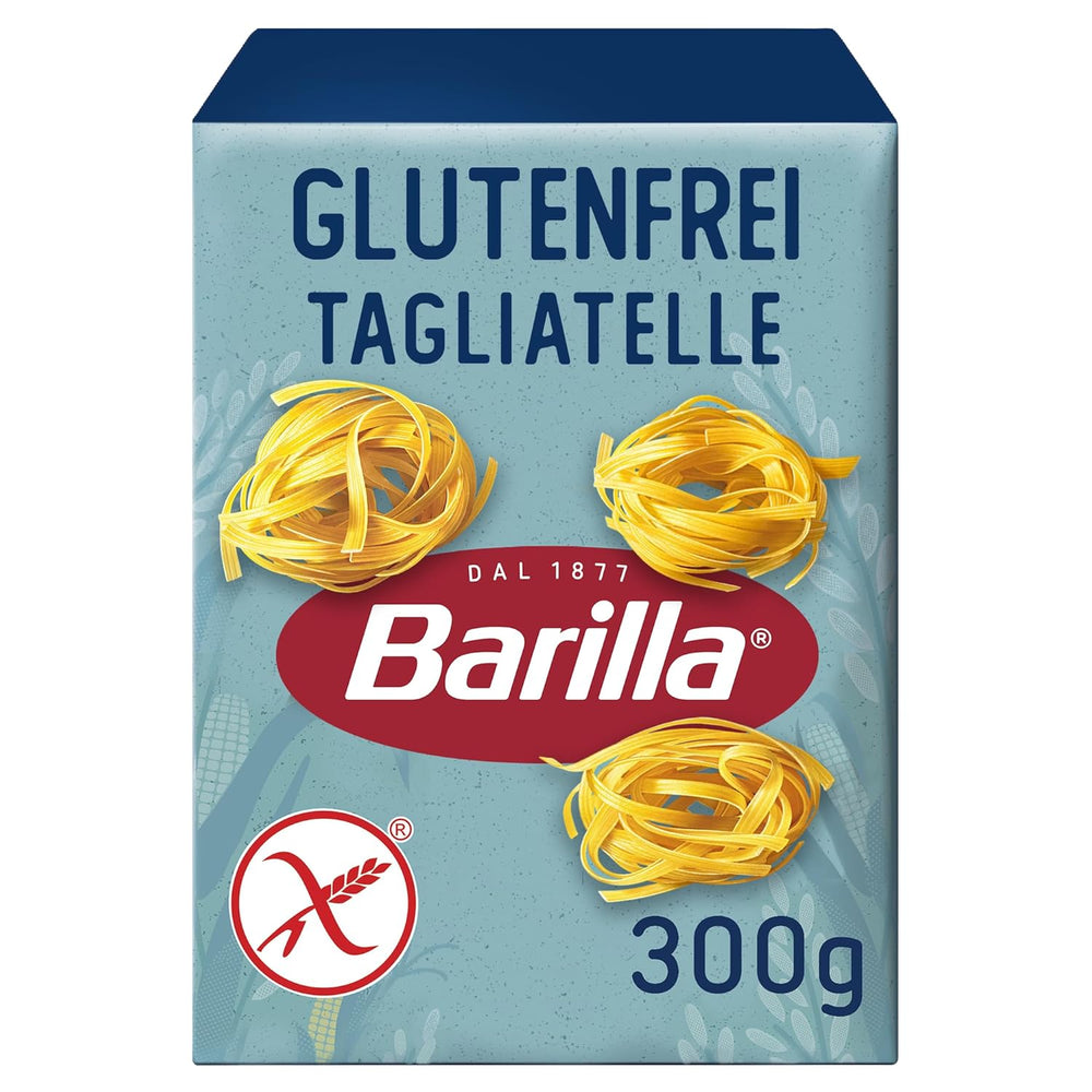 Pâtes tagliatelles Barilla sans gluten à base de délicieux maïs et riz - parfaites pour les personnes atteintes de la maladie coeliaque ou d'intolérance au gluten 300g