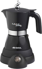 Ariete 1358 Moka Aroma, Machine à expresso électrique, 480 W, 2/4 tasses à expresso, Noir