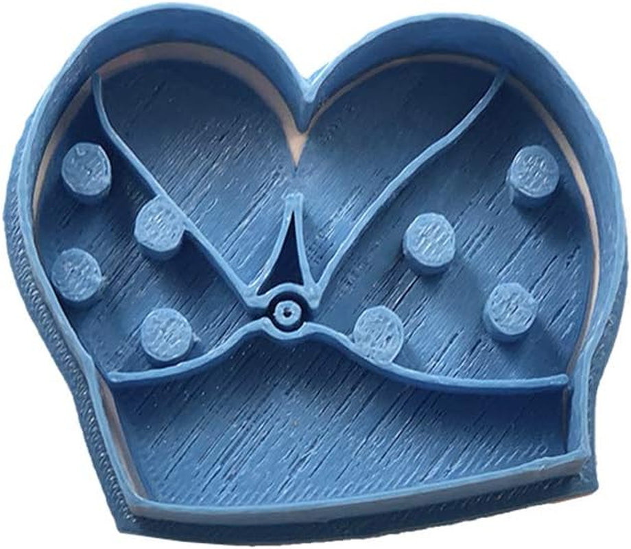 Occasions : moule à biscuits en forme de poitrine, bleu, 8 x 7 x 1,5 cm.