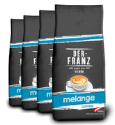 Café Der-Franz Melange, force 3/5, 100 % Arabica, grains de café entiers, 4 x 1000 g