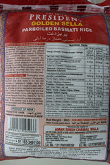 PRESIDENT - Riz Basmati Sella Doré, (1 X 5 KG)