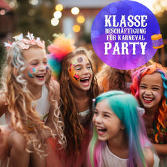 Craie à cheveux Magicat pour filles I 10 couleurs lavables et 5 élastiques à cheveux I Cadeau pour les filles de 4 à 10 ans I Cadeau créatif pour la fête d'anniversaire des enfants 2025 I Coloration pour cheveux Naty Shop sûre et colorée