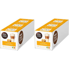 NESCAFÉ Dolce Gusto Latte Macchiato, 48 capsules de café, expresso aromatique, 3 étapes - Köstlichkeit aus feinem Milchschaum, capsules de gel aromatique, paquet de 6 (3x16 capsules)