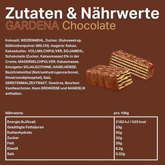 Loacker Gardena (Chocolat) • Gaufrettes recouvertes de chocolat au lait et fourrées à la crème fine au chocolat • Biscuits gaufrettes, grand paquet (25 x 38g)