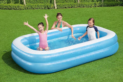 Bestway Family Pool, Piscine rectangulaire pour Enfants, Facile à Assembler, Couleur, 262 x 175 x 51 cm