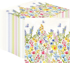 Talking Tables Serviettes jetables de type table, serviettes en papier doux, serviettes jetables à motif floral, pour les mariages ou un usage quotidien, écologiques, compostables, recyclables