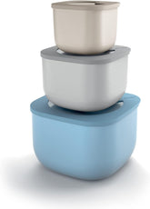 Guzzini - Kitchen Active Design, STORE&MORE Lot de 3 boîtes hermétiques pour réfrigérateur/congélateur/micro-ondes, hautes - 19,5 x 19,5 x h12,3 cm | 750/1550/2800 cc- 17070852 Boîtes de conservation alimentaire Naty Shop 19,5 X 19,5 X 12,3 Cm Unique