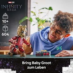 LEGO | Groot im Ravager-Outfit - Superhelden Spielzeug mit Baubarer Figur für Rollenspiele - Kinder Konstruktionspielzeug - Creative Geschenk for Jungen ab 10 Jahren, Mädchen and Filmfans - 76341