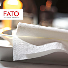 , Serviettes en papier jetables, idéales pour les apéritifs et les cocktails, paquet de 100 serviettes, taille 24 x 24, 4 plis, 2 épaisseurs, blanc, papier 100 % pure cellulose, certifié FSC (lot de 6)