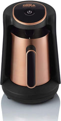 Arzum Okka Minio Cafetière turque, Moka, 1 à 4 tasses, pot en acier inoxydable de 300 ml, protection contre les déversements, système de brassage intelligent, pot lavable, 480 W, cuivre