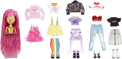 Rainbow High 571049 Fashion Studio - Exklusive Puppe mit Kleidung, Accessoires & 2 Funkelnden Perücken - Schaffen Sie 300+ Looks!
