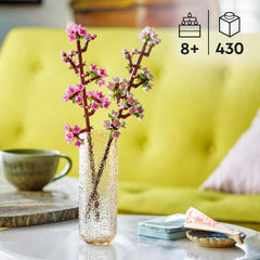 LEGO Botanicals Kirschblüten - Spielzeug mit Kunstblumen – Kreative Deko für Schreibtisch – Spielset mit Blumen zum Bauen und Ausstellen Geschenk für Mädchen und Teenager ab 8 Jahren – 40725