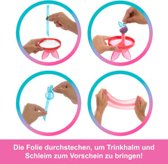 Barbie Pop Reveal – ensemble de poupée et accessoires, série Shakes, jolie poupée tendance chaton parfumé et animal de compagnie avec 8 surprises, y compris changement de couleur JCN87