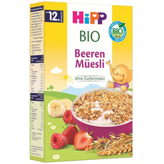 HiPP Bio Beeren-Müesli (8 x 200g), ab 12. Monat, sans Zuckerzusatz, besonders fine Stückchen - leicht zu chewen, in best Bio-Qualität