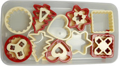 GSD Household Appliances Linzer Lot de 1 moule à biscuits en plastique Beige/rouge